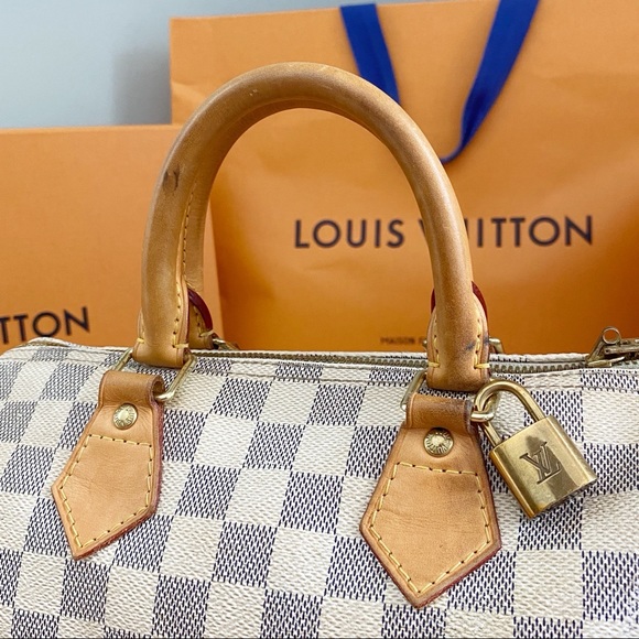 💎✨LIKE NEW✨💎 Speedy Bandouliere 25 Damier Azur - Picture 10 of 15